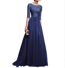 Autumn And Winter New Long Dress Chiffon Long Dress Lace Stitching Elegant Evening Dress Long Vestidos
