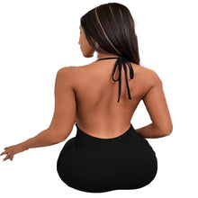 Temperament Sling Women's Backless Hip Skirt Deep V Dress