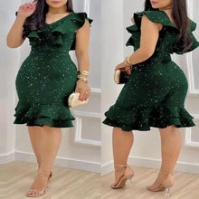 Women's Ruffled Waist Fitting Dress