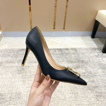 New Fashion Metal Buckle Pointy High Heels Women's