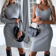 Women's Winter Long-Sleeved Suit with Tight Skirt