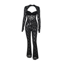 Women's Street Trend Backless Lace Jumpsuit